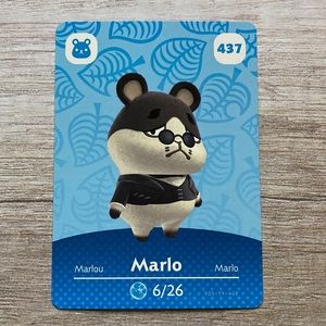 Genuine Animal Crossing Amiibo card Marlo